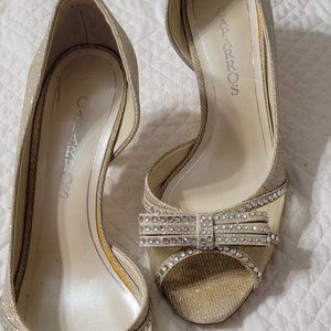 Gold Evening Heels